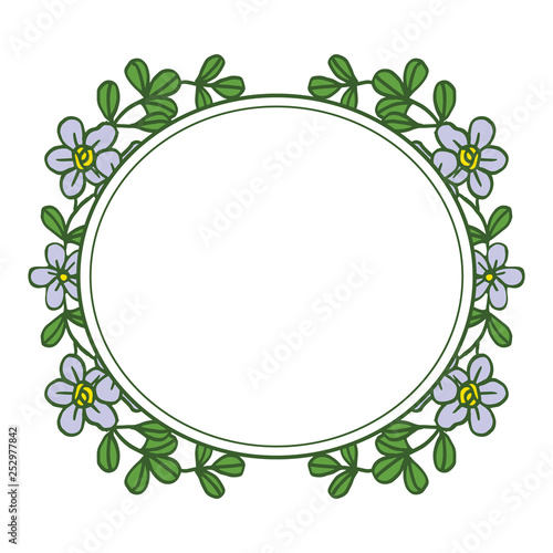 Vector illustration violet wreath frames for greeting card hand drawn