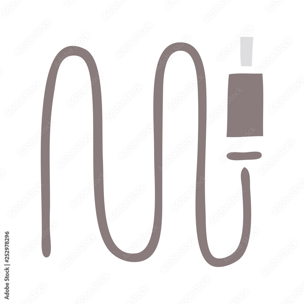flat color retro cartoon audio wire flat color retro cartoon audio wire