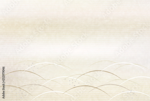 草　和紙　模様　背景　