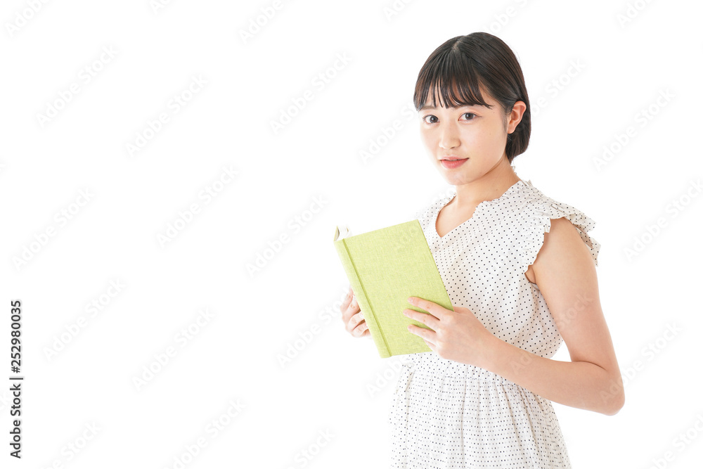 読書をする若い女性 読書をする若い女性