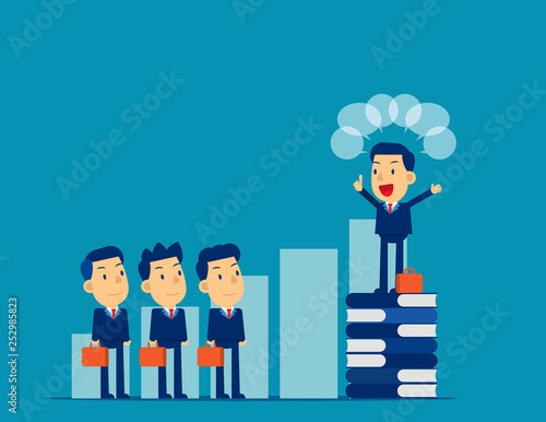 Leader speaking to colleague.  Concept cute business vector illustration, Professional, Communication. photo