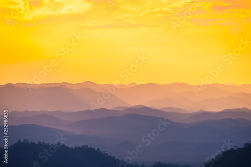 Mountains with evening light photo