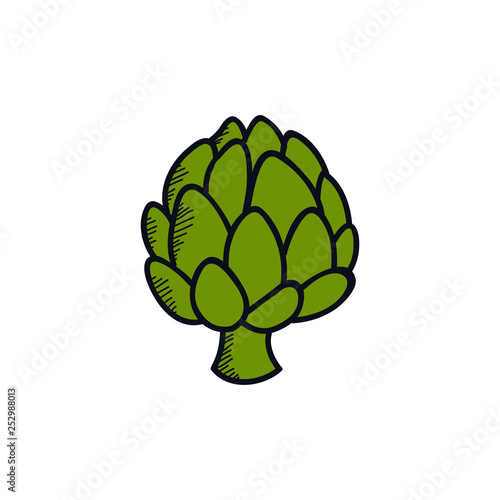 artichoke doodle icon