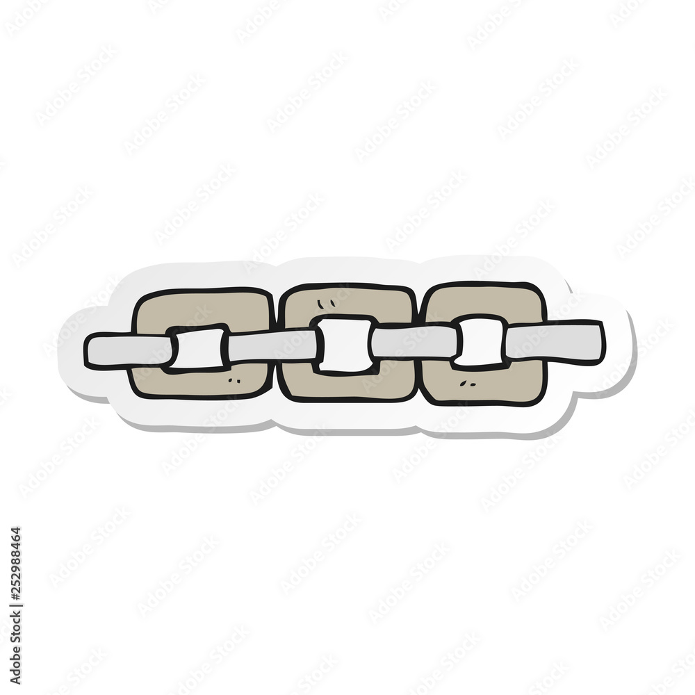 sticker of a cartoon chain sticker of a cartoon chain