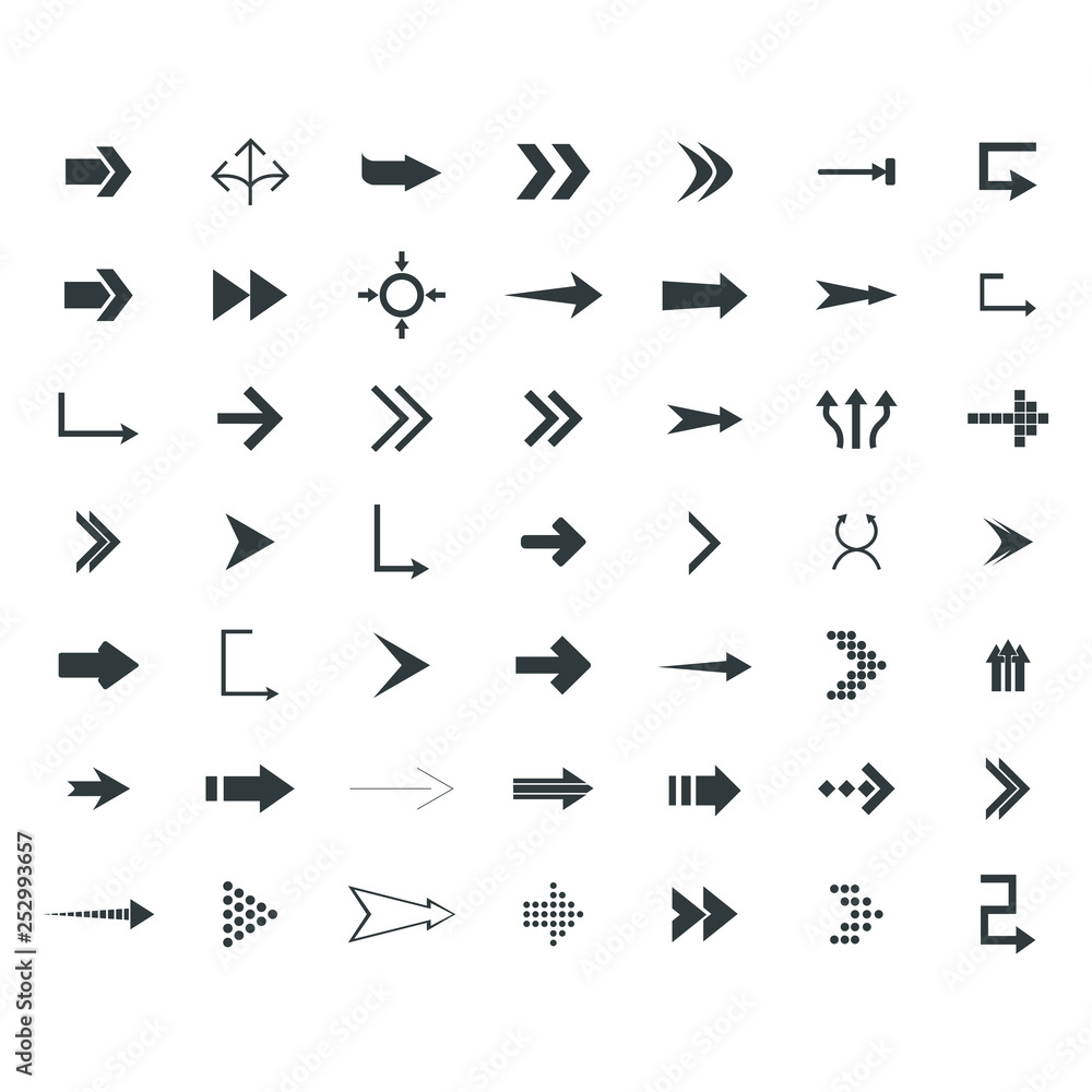 direction arrows icons set. road signs icons set. Vector illustration direction arrows icons set. road signs icons set. Vector illustration
