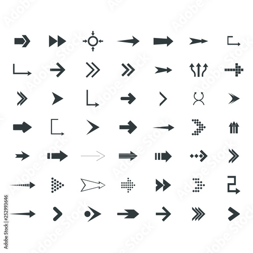 direction arrows icons set. road signs icons set. Vector illustration