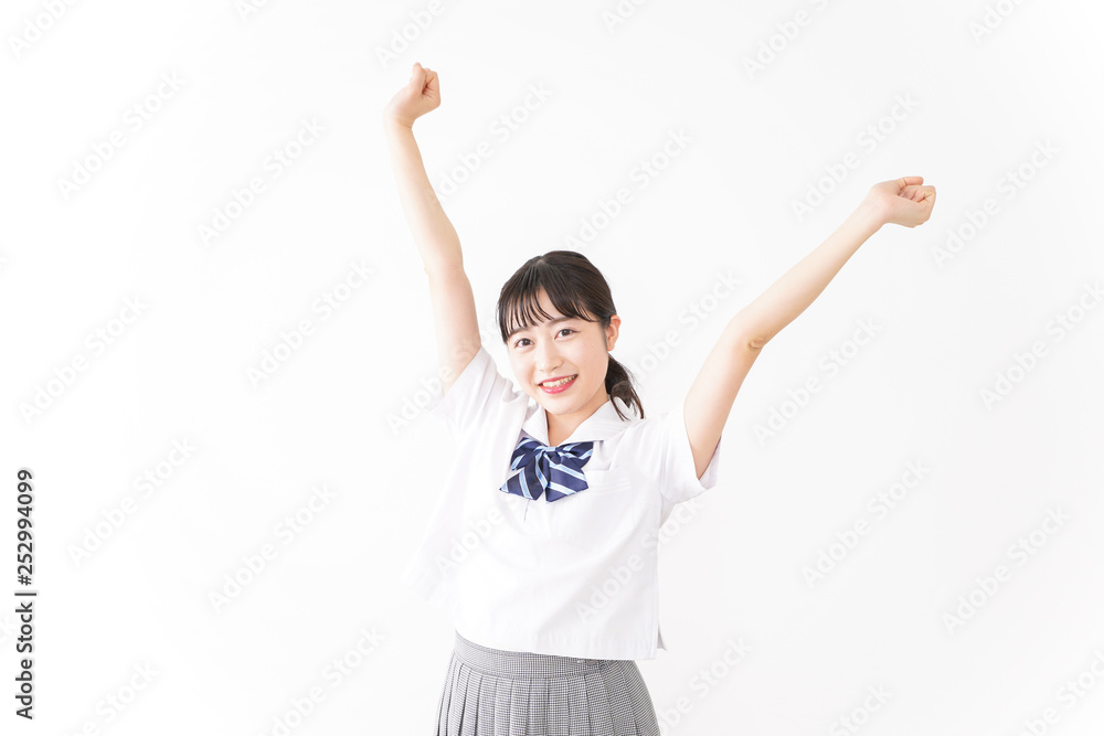 笑顔の若い学生 笑顔の若い学生