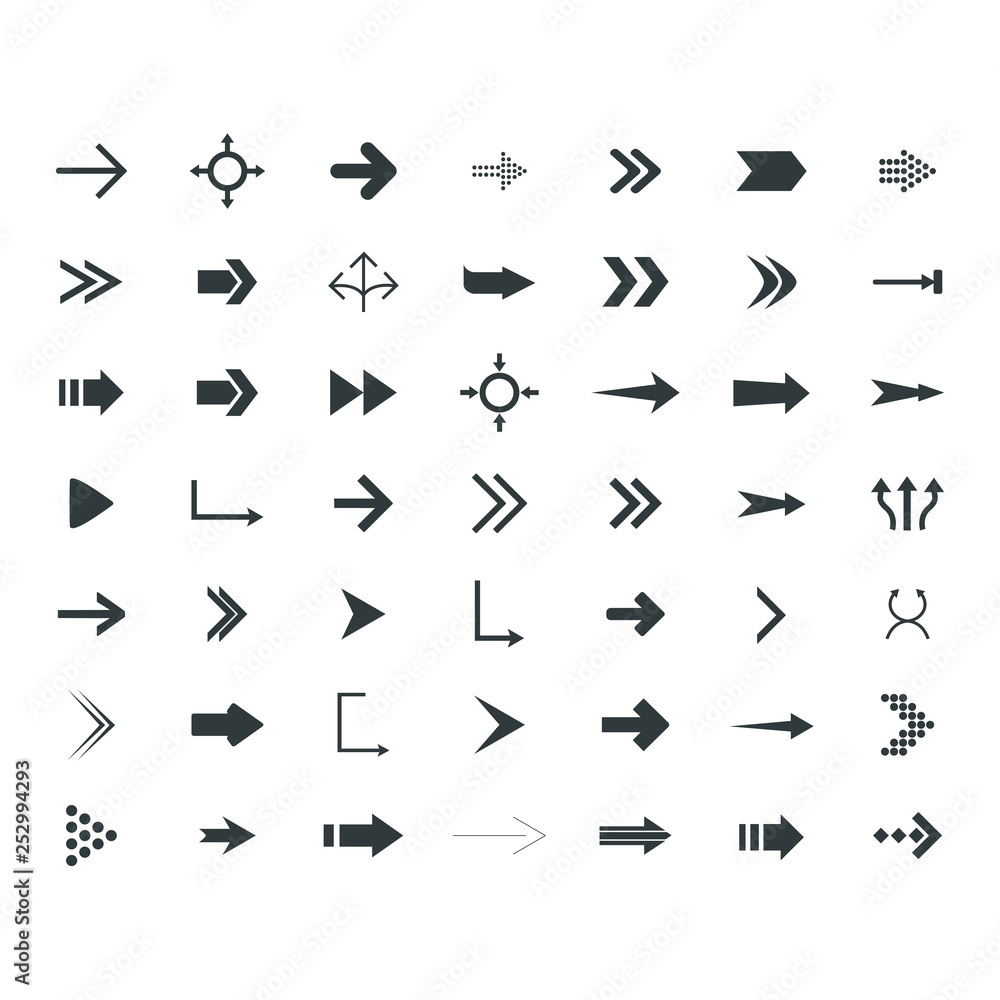 direction arrows icons set. road signs icons set. Vector illustration direction arrows icons set. road signs icons set. Vector illustration
