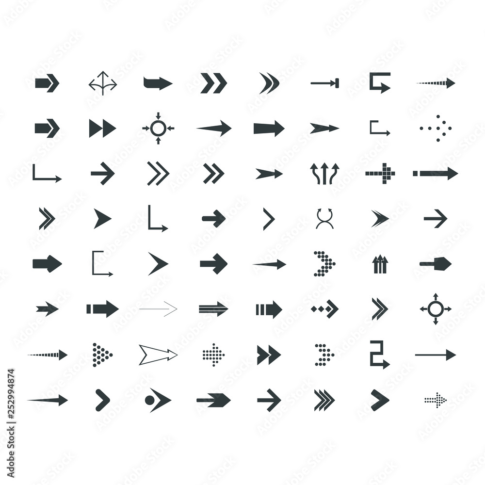 direction arrows icons set. road signs icons set. Vector illustration direction arrows icons set. road signs icons set. Vector illustration