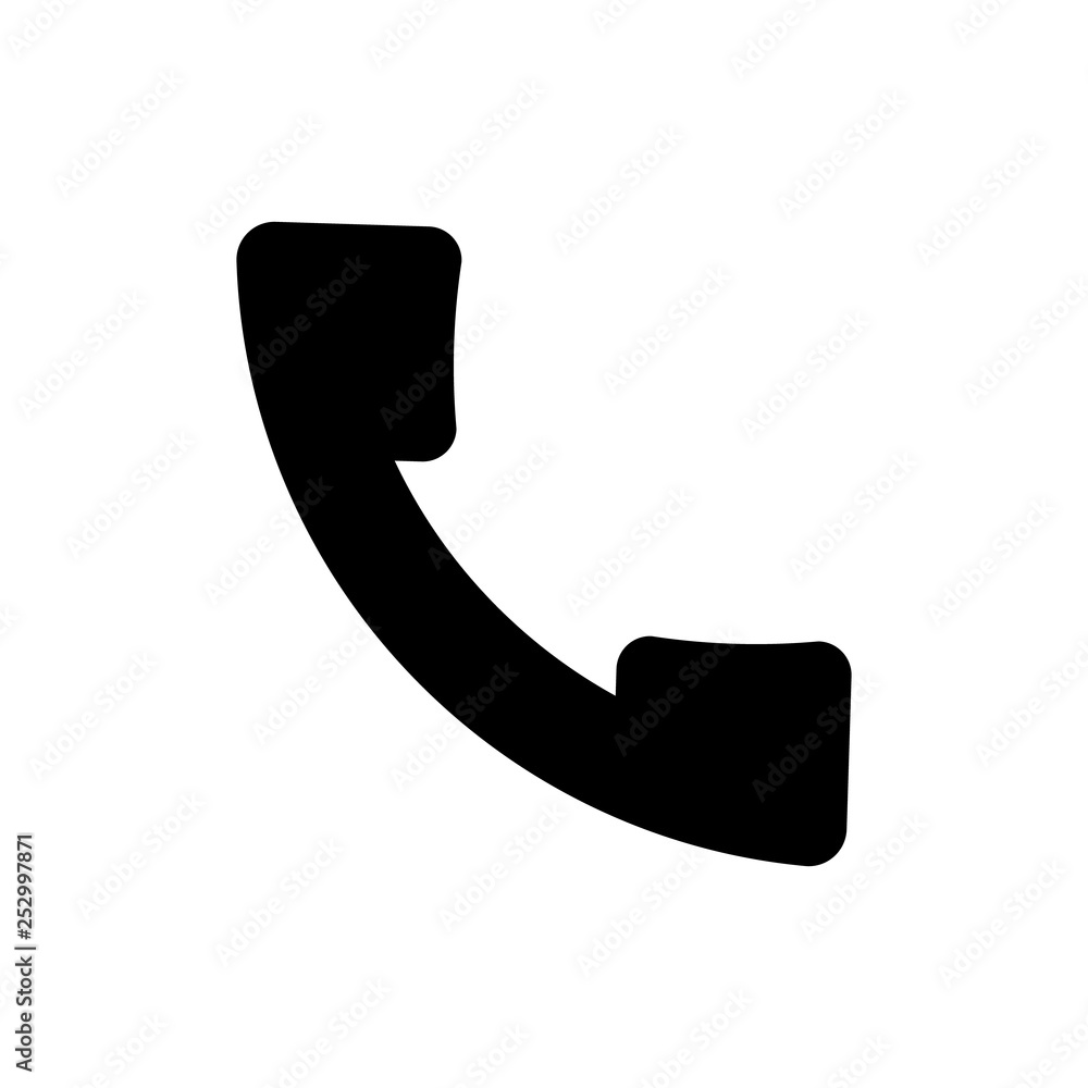 Phone icon black. Vector illustration. Phone icon black. Vector illustration.