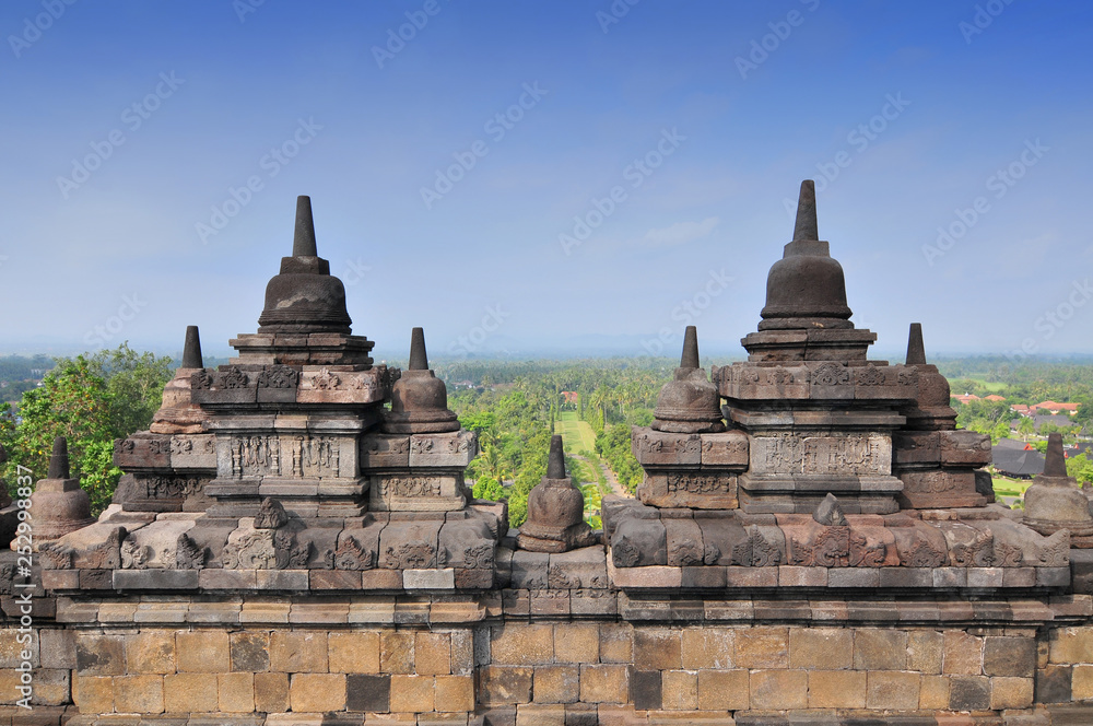 Buddhist temple Borobudur, Yogjakarta Indonesia.
