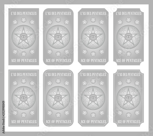Ace of pentacles Tarot of the symbols silver and white