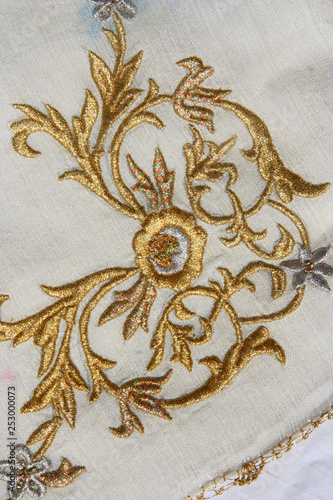 embroidery pattern as background photo