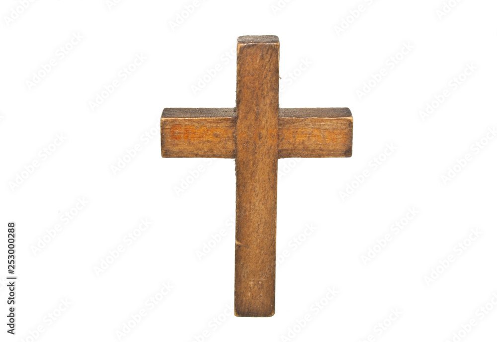 church cross isolated on white background