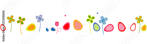 Ostereier Ostern Band Banner Eier Wiese Bunt 