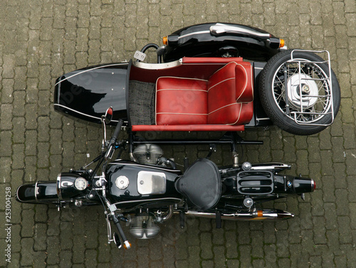 Motorrad Oldtimer Gespann BMW