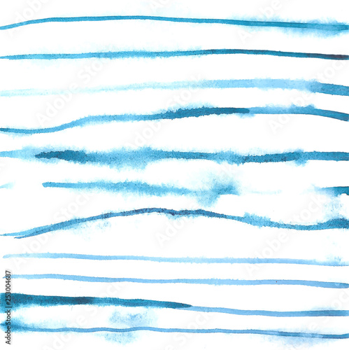 Watercolor blue free hand lines background