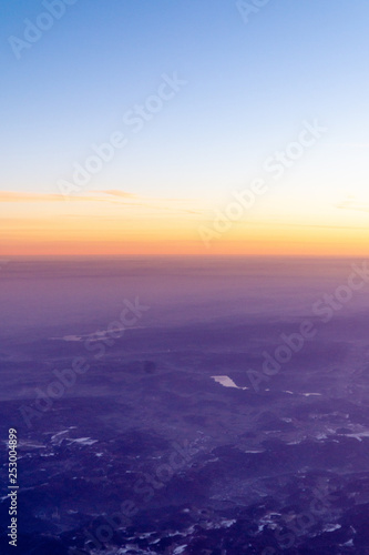 Sunrise from air