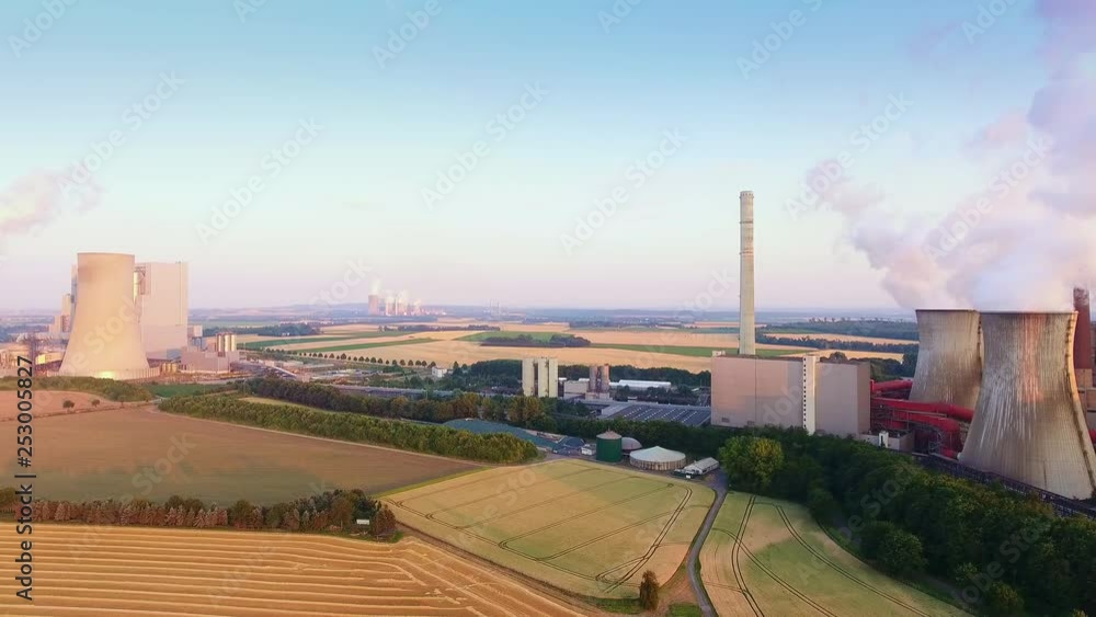 Aerial Shot Of Coal Fired Power Stations, North Rhine-Westphalia, Germany Aerial Shot Of Coal Fired Power Stations, North Rhine-Westphalia, Germany