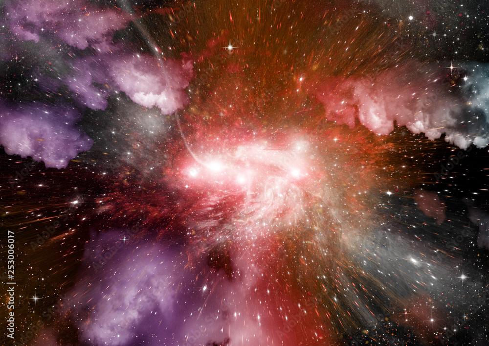 galaxy in a free space galaxy in a free space