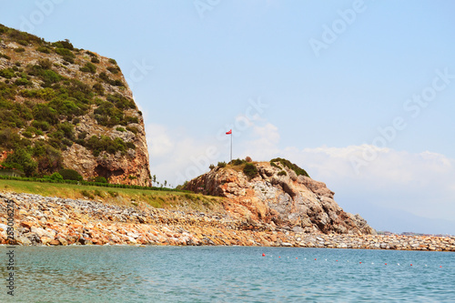 Flag on the coastline