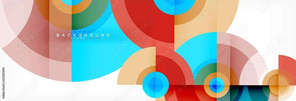 Obraz premium Geometric circle abstract background, creative geometric wallpaper.