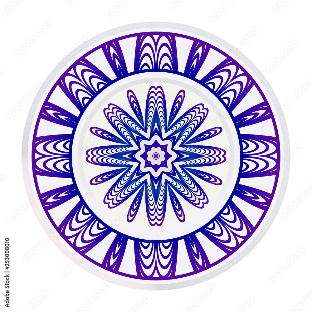 Ethnic, Colorful Henna Mandala Design. Ornament Round Concept. Vector Decorative Illustration Design