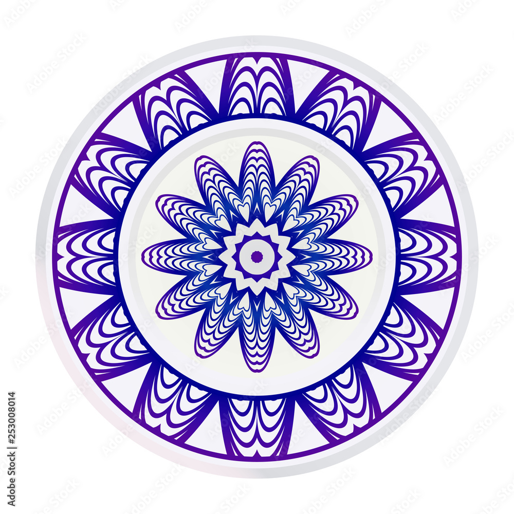 Traditional Ornamental Floral Mandala. Vector Illustration. For Coloring Book, Greeting Card, Invitation, Tattoo. Anti-Stress Therapy Pattern