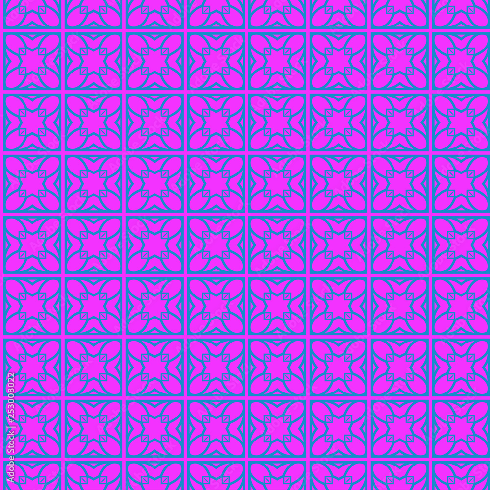 Unique, Abstract Geometric Pattern. Seamless Vector Illustration. For Fantastic Design, Wallpaper, Background, Fantastic Print. Purple blue color Unique, Abstract Geometric Pattern. Seamless Vector Illustration. For Fantastic Design, Wallpaper, Background, Fantastic Print. Purple blue color