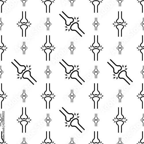 Human Bone Joint Pain Seamless Pattern