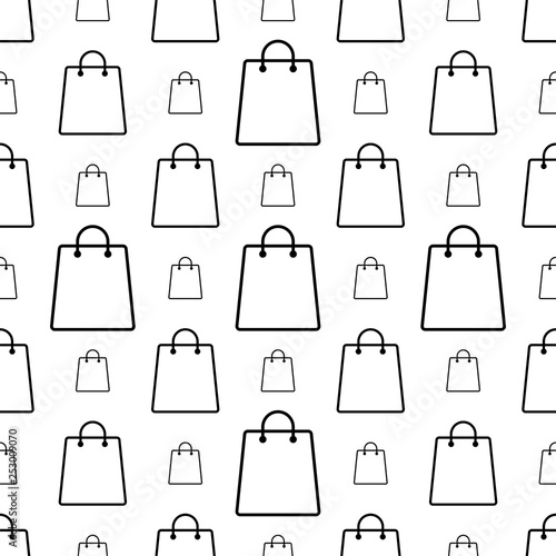 Shopping Bag Icon Seamless Pattern