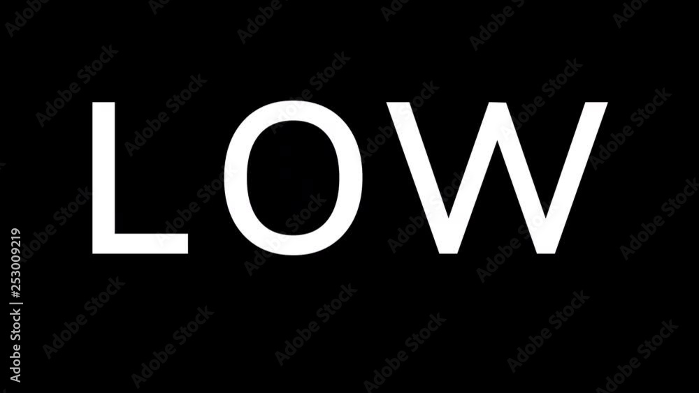 From the Glitch effect arises text LOW. Then the TV turns off. Alpha channel Premultiplied - Matted with color black From the Glitch effect arises text LOW. Then the TV turns off. Alpha channel Premultiplied - Matted with color black