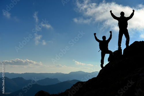 Peak triumph and success for climbers photo