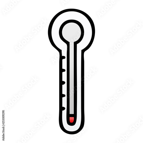 gradient shaded cartoon glass thermometer