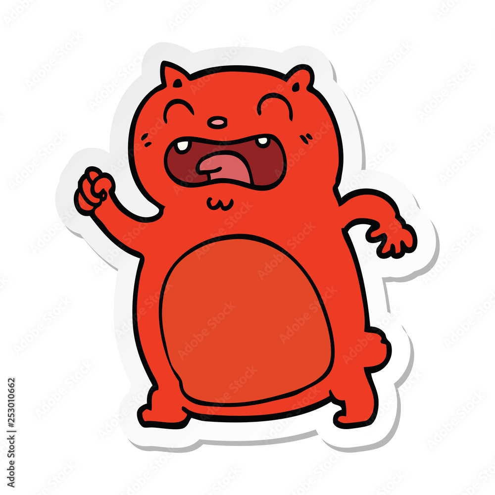 Fototapeta premium sticker of a cartoon cat