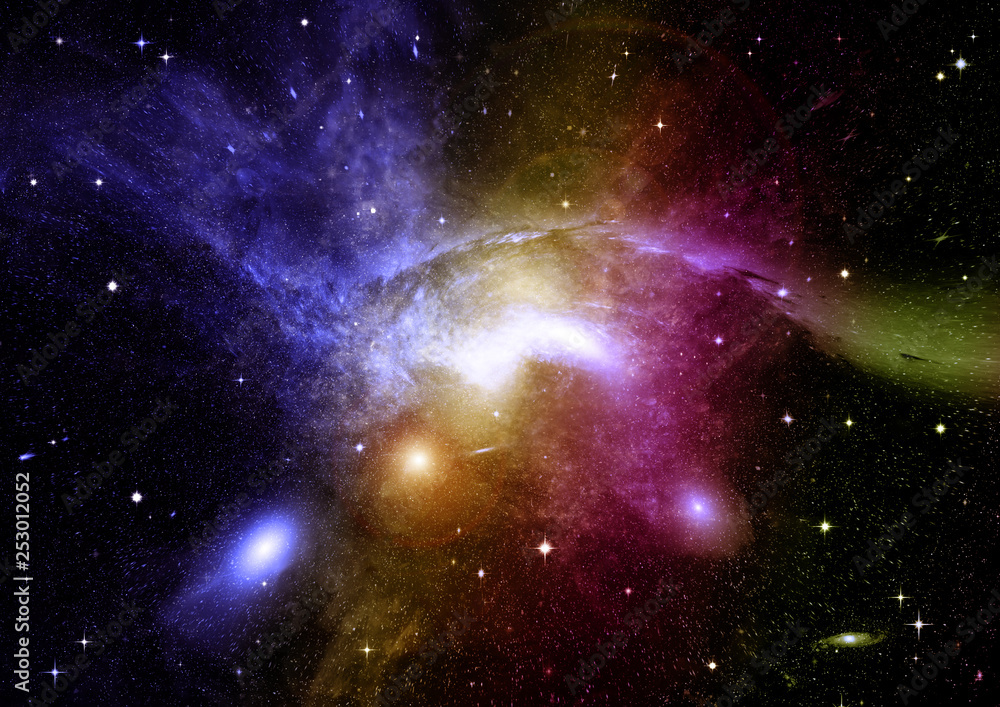 galaxy in a free space galaxy in a free space