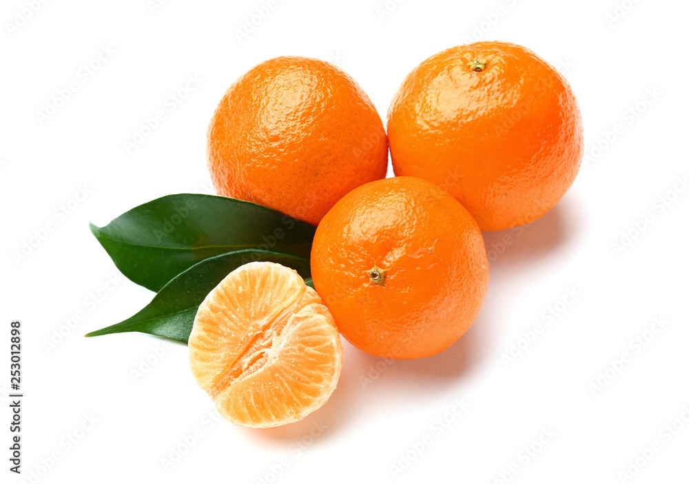 Tasty tangerines on white background Tasty tangerines on white background