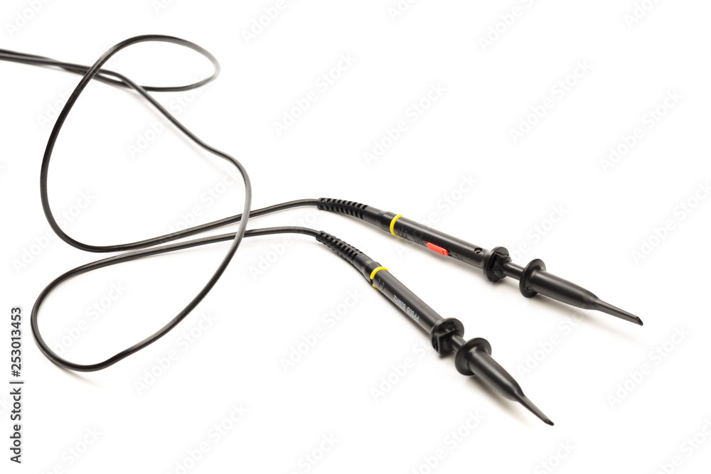 oscilloscope probe isolated on white oscilloscope probe isolated on white