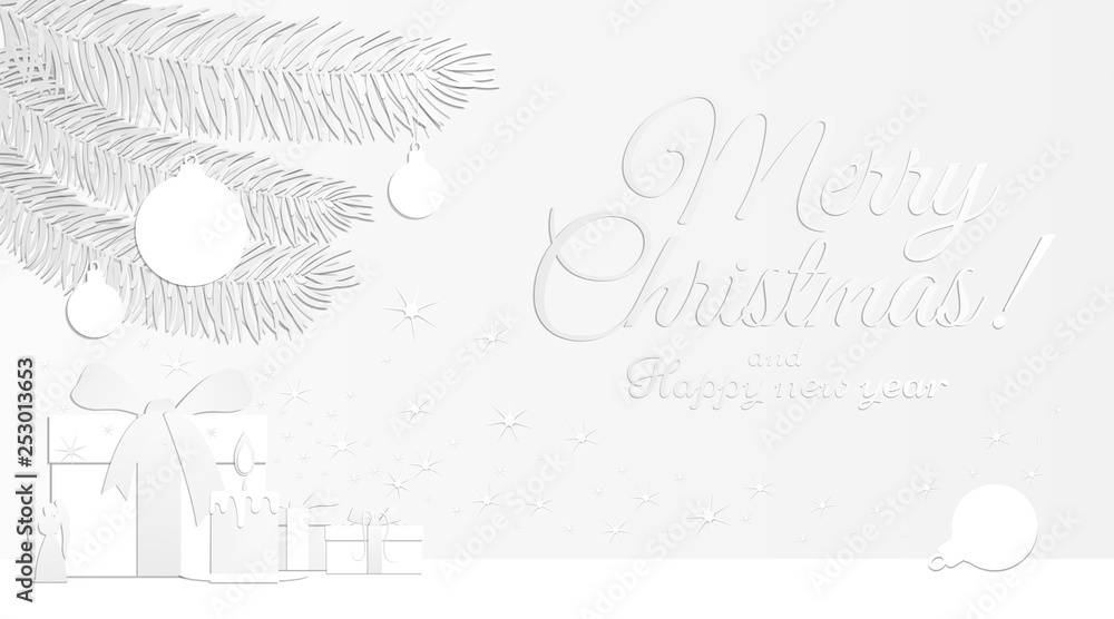 Flat vector illustration for Christmas and new year