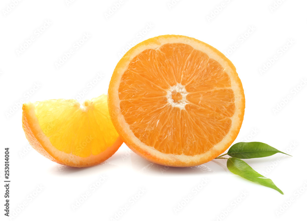 Tasty orange fruit on white background Tasty orange fruit on white background