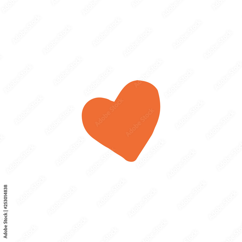 Heart icon in hand drawn style. Heart icon in hand drawn style.