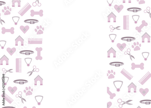 Pet shop banner in flat style