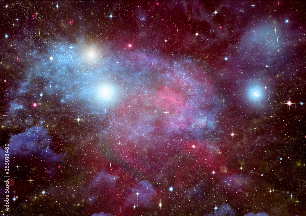 galaxy in a free space galaxy in a free space
