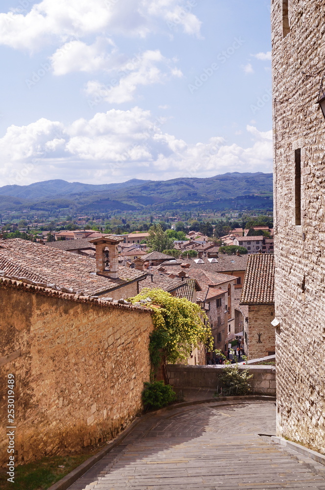 View of Gubbio from Palazzo Ducale, Umbria, Italia
