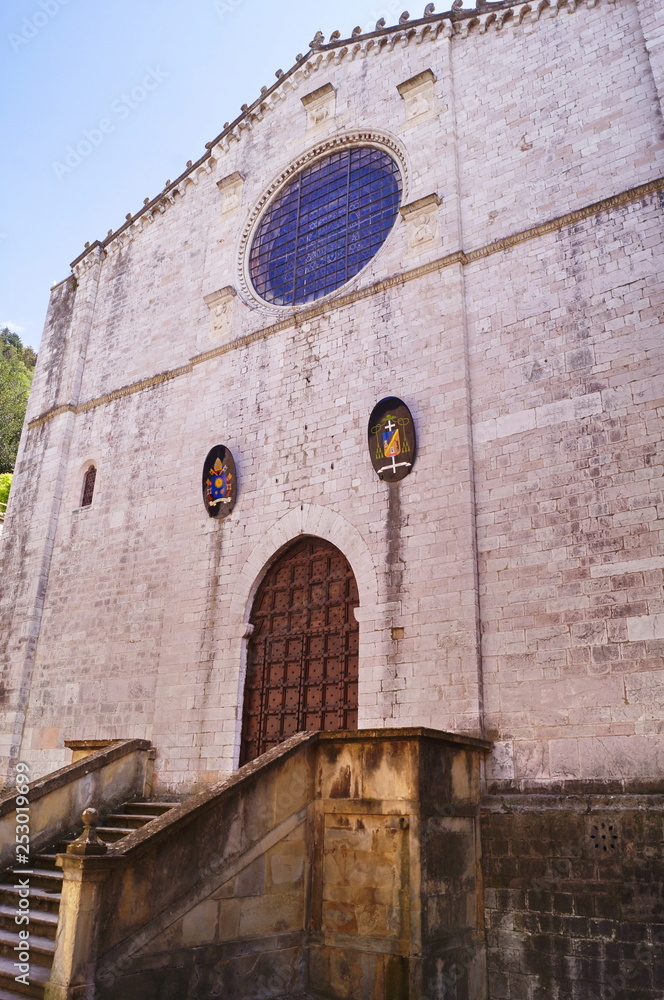 Facade of the Cathedral of Gubbio, Umbria, Italy