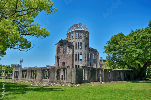 Atomic Bomb Dome memorial building in Hiroshima Japan