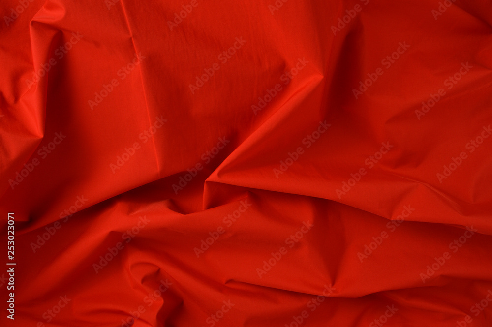 Red textile background Red textile background