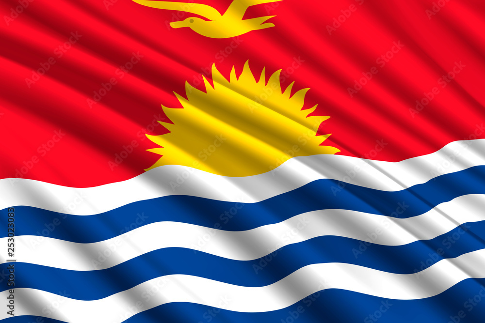 Naklejka premium waving flag background