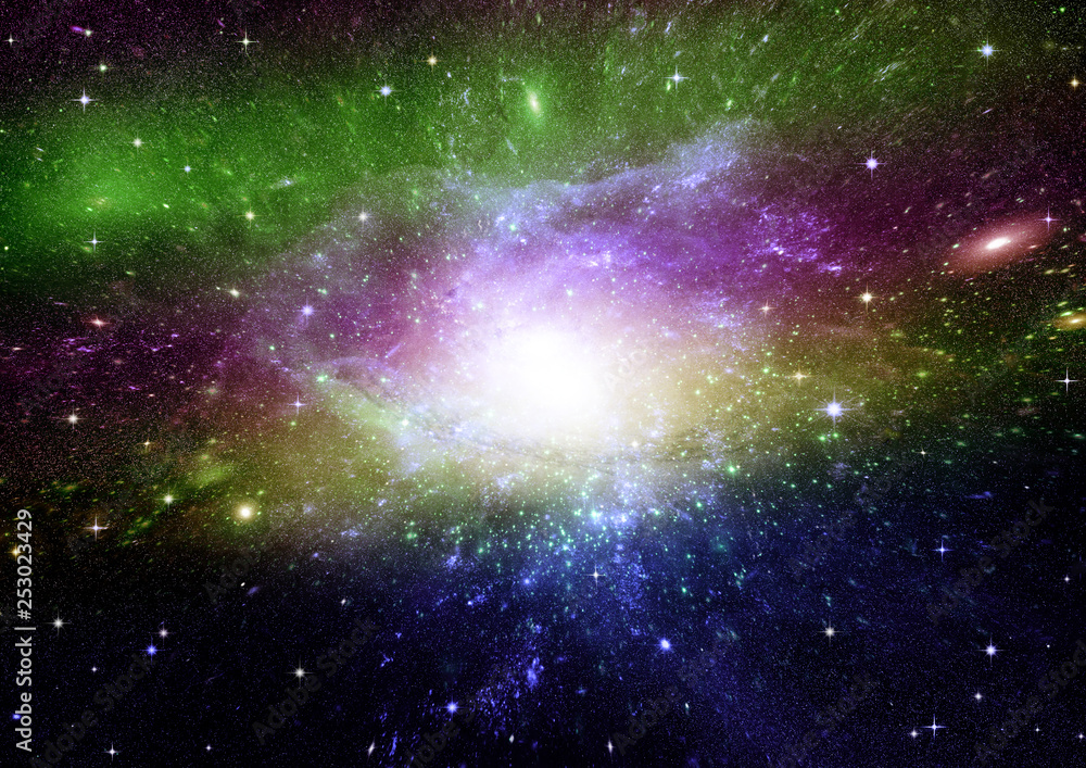 galaxy in a free space galaxy in a free space