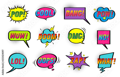 Comic speech bubbles. Vector illustration